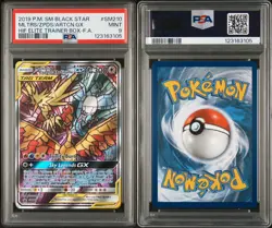 Moltres & Zapdos & Articuno GX Alt Promo PSA 9 Pokemon Hidden Fates SM210 - Image 3