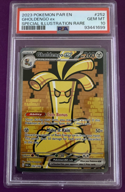 2023 POKEMON PAR EN-PARADOX RIFT SPECIAL ILLUSTRATION RARE GHOLDENGO EX PSA 10 - Image 1