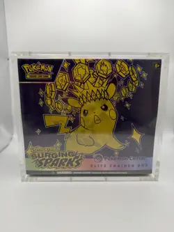 Pokemon TCG Surging Sparks Pokemon Center Elite Trainer Box ETB + Acrylic case - Image 1