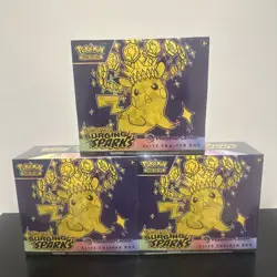 3X Scarlet & Violet Surging Sparks Pokemon Center Elite Trainer Box SEALED - Image 1