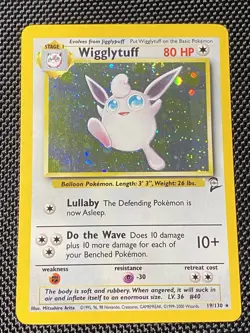 Wigglytuff 19/130 Swirl Base Set 2 Holo - Unlimited Rare Foil Pokemon LP/NM - Image 1