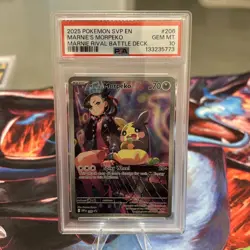 2025 POKEMON SVP EN-SV BLACK STAR PROMO #206 MARNIE'S MORPEKO PSA 10 - Image 1