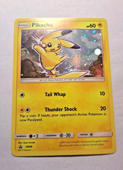 Pikachu SM98 Black Star Promo Pokemon Sun And Moon Holo (LP)+(SWIRL) - Image 2