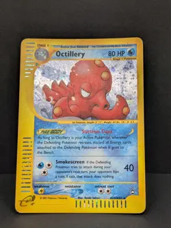 Octillery Pokemon TCG Expedition Base Set Holo Ultra Rare Nintendo e-reader MP+ - Image 3