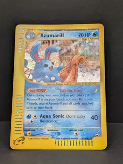Azumarill H04/H32 Aquapolis Holo Ultra Rare Pokemon TCG Nintendo e-reader LP - Image 3