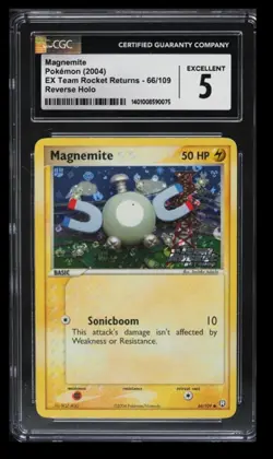 2004 Pokemon EX Team Rocket Returns Magemite CGC 5 English #66 Reverse Holo - Image 1