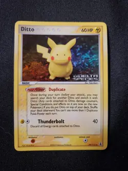 Pokemon Ditto (Pikachu) EX Delta Species Reverse Holo 39/113 Stamped LP See Pics - Image 1
