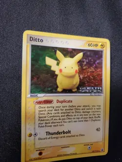 Pokemon Ditto (Pikachu) EX Delta Species Reverse Holo 39/113 Stamped LP See Pics - Image 2