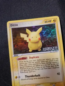 Pokemon Ditto (Pikachu) EX Delta Species Reverse Holo 39/113 Stamped LP See Pics - Image 3