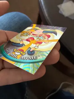 2000 Topps Pokemon TV Animation Edition Series 3 Holo Foil #122 Mr. Mime - Image 3