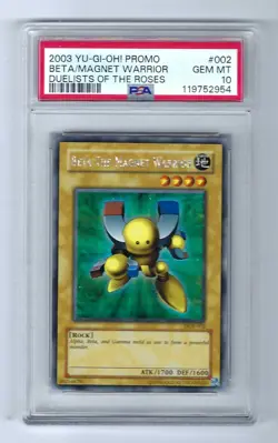2003 Yu-Gi-Oh! Promo Beta/Magnet Warrior Duelists of the Roses #002 PSA 10 GEM - Image 1