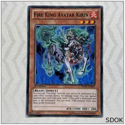 Fire King Avatar Kirin - SDOK-EN003 - Common 1st Edition Yugioh - Image 1
