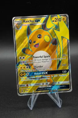 Raichu GX SM90 Full Art Holo Black Star Promo Pokemon MP - Shining Legends card - Image 1