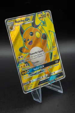 Raichu GX SM90 Full Art Holo Black Star Promo Pokemon MP - Shining Legends card - Image 4