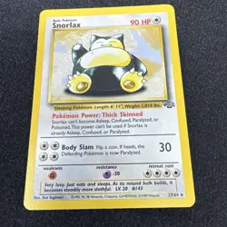 Snorlax 27/64 Jungle Non Holo Rare 1999 Pokemon Card LP Vintage VTG - Image 1