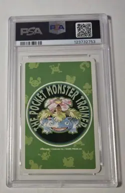PSA 8 Blastoise 4 of Hearts Japanese Pokemon Green Poker Card 1996 - Image 2