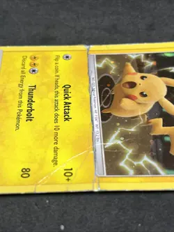 Pokemon Pikachu SM227 Sun and Moon Promo Card 2019 Very Poor Condition Creased - Image 2