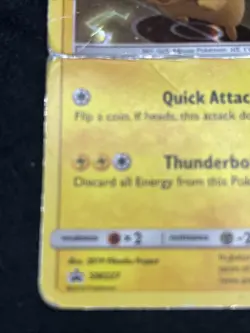 Pokemon Pikachu SM227 Sun and Moon Promo Card 2019 Very Poor Condition Creased - Image 4