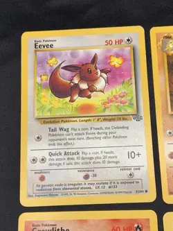 Vintage WOTC 1999 Pokemon Card Lot Base set LP-HP Pikachu, Eevee 151 - Image 2