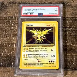 ZAPDOS-HOLO 1ST EDITION POKEMON GERMAN 1999 16 PSA 7 Graded Card - Image 2