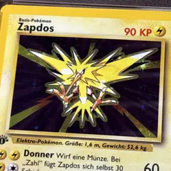 ZAPDOS-HOLO 1ST EDITION POKEMON GERMAN 1999 16 PSA 7 Graded Card - Image 4