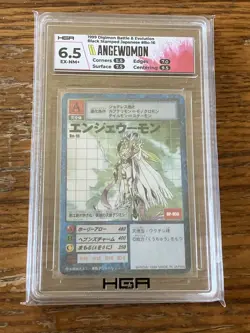 Angewomon Digimon Card Japanese 1999 Digital Monster BANDAI Bo-16 Graded HGA 6.5 - Image 1