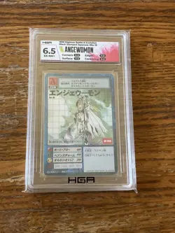 Angewomon Digimon Card Japanese 1999 Digital Monster BANDAI Bo-16 Graded HGA 6.5 - Image 2