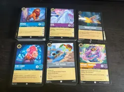 Disney Lorcana Bulk Lot 137 Cards, EN 1,2,4,5,6,7 - Image 1