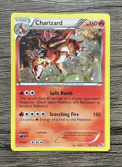 Pokemon TCG Charizard Legendary Treasures Holo Card 19/113 Cosmos Lightly Played - Image 2