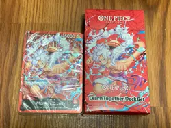 One Piece Card Game Promo Monkey D.Luffy ST21-001 Foil Sealed Learn Together Set - Image 2