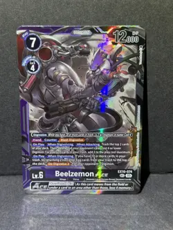 Digimon Card Game Beelzemon Ace EX10-074 SEC Secret Rare Sinister Order - Image 1