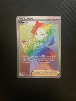 Pokemon Card - Marnie (Rainbow) Sword & Shield Base Set 208/202 Secret Rare - NM - Image 1