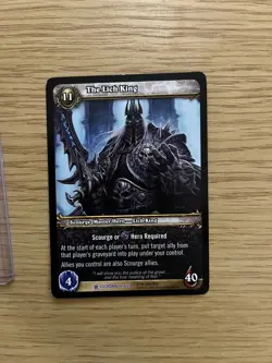 Warcraft Card CCG TCG - The Lich King - Foil Icecrown EX/NM - Image 1