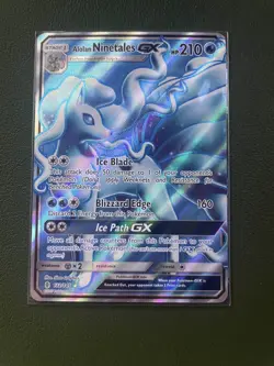 Alolan Ninetales GX - 132/145 - Pokemon Guardians Rising Full Art Rare Card NM - Image 1