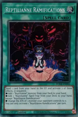 BODE-EN060 REPTILIANNE RAMIFICATIONS SUPER RARE 1ST EDITION YuGiOh CARD - Image 1