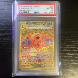 Pokemon TCG Charizard Gold Hyper Rare Card 228/197 Obsidian Flames Graded PSA 10 - Image 1