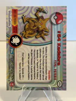 Kadabra #64 - Blue Logo - NON-HOLO - SERIES 1 TOPPS Pokemon Card NM - Image 2