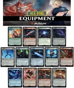 13x - ALL FOIL - FINAL FANTASY - Common & UnCommon Equipment LOT - NM MTG - Image 1