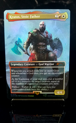 Kratos, Stoic Father Foil x1 #2213 - Secret Lair SLD - MTG Playstation Drop - Image 1