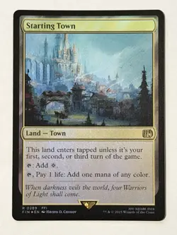 MTG Starting Town 289 Rare Foil Land Final Fantasy - Image 1