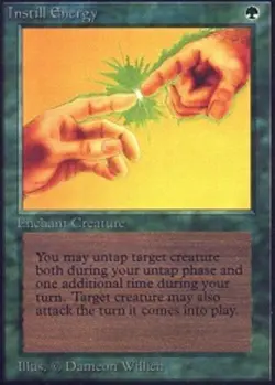 1x Instill Energy Heavy Play, English 2nd Edition Unlimited MTG Magic - Image 1