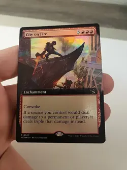 MTG - NM - City on Fire (Extended Art) - March of the Machine - #363 - Foil - Image 3