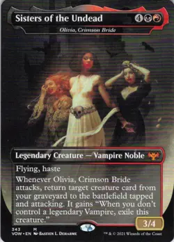 MTG Sisters of the Undead - Olivia, Crimson Bride (343) | NM | Crimson Vow {VOW} - Image 1