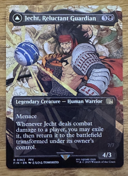 MTG Final Fantasy, Jecht, Reluctant Guardian / Braska's Final Aeon - Borderless - Image 1