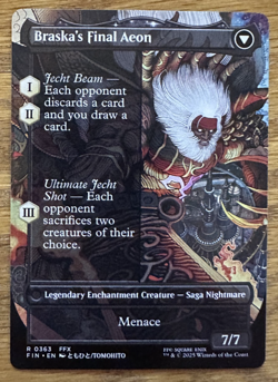 MTG Final Fantasy, Jecht, Reluctant Guardian / Braska's Final Aeon - Borderless - Image 2