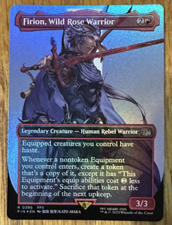 MTG Final Fantasy, Firion, Wild Rose Warrior - Borderless Foil - Image 1