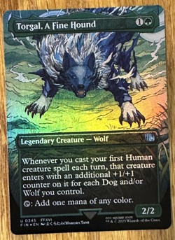 MTG Final Fantasy, Torgal, A Fine Hound 0345 - Borderless Foil - Image 1