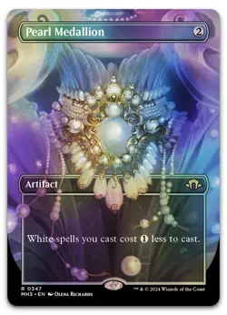 Pearl Medallion (Borderless) #347 (Foil) (NM) Modern Horizons 3 MH3 Magic MTG - Image 1