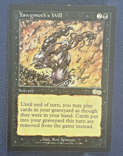 MTG 1998 URZA'S SAGA YAWGMOTH'S WILL PLAYED - Image 1
