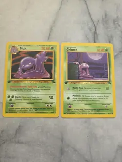Pokemon TCG Vintage Muk Grimer Fossil 1st Edition Non Holo - Image 1